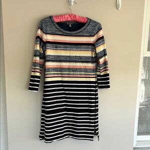 Talbots XS Multicolored Striped Sheath Dress